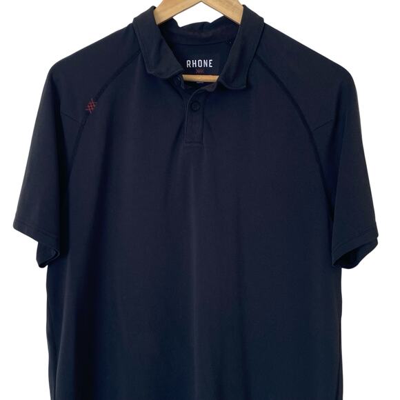 RHONE Men's Delta Pique Polo Performance Golf Lightweight Shirt Black, Large - Picture 5 of 11